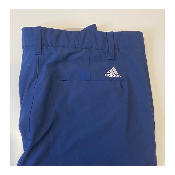 Men’s Adidas shorts pockets zip button close size 34 navy blue boardie material - Picture 6 of 6